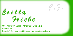 csilla friebe business card